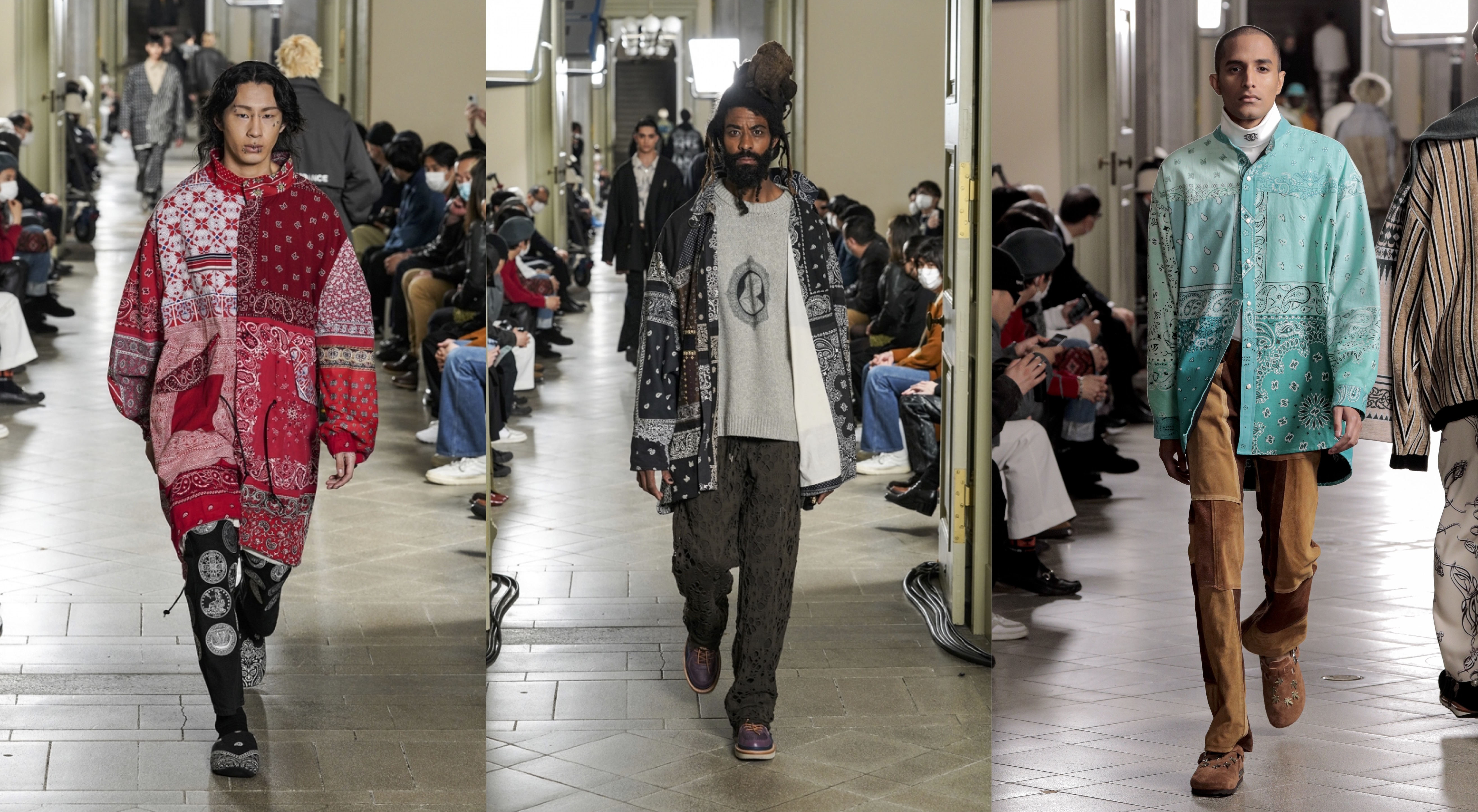 Model walking down a runway