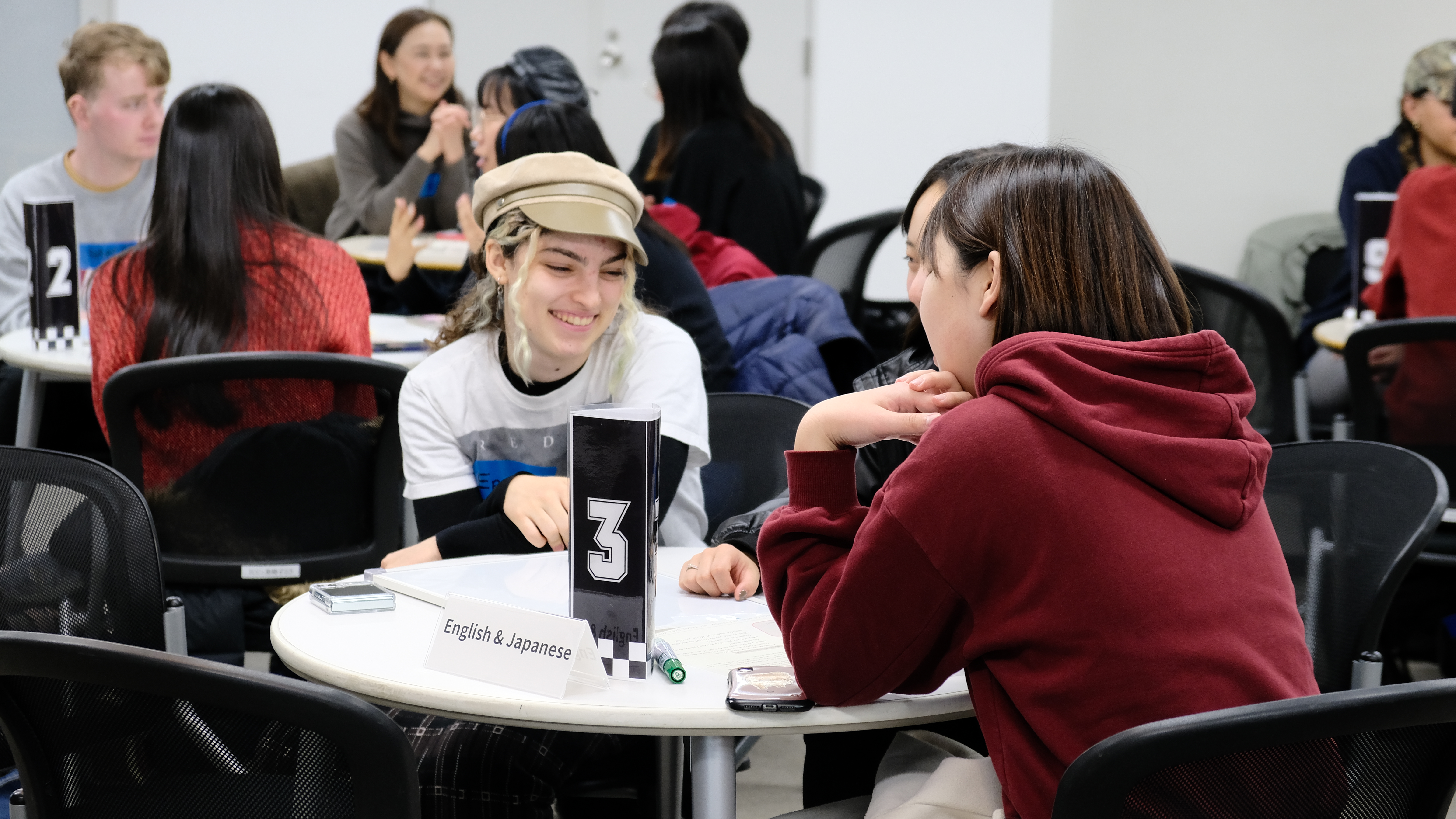 Waseda students smiling